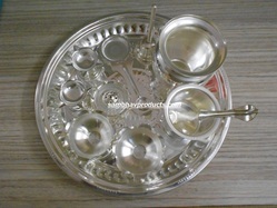 Manufacturers Exporters and Wholesale Suppliers of White Metal Pooja Set Bengaluru Karnataka